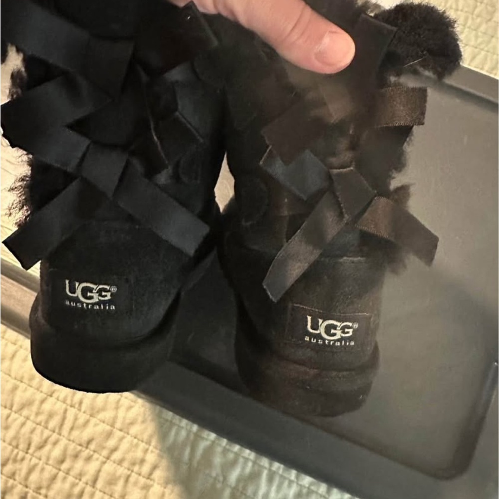 UGG Black Fleece-Lined Boots